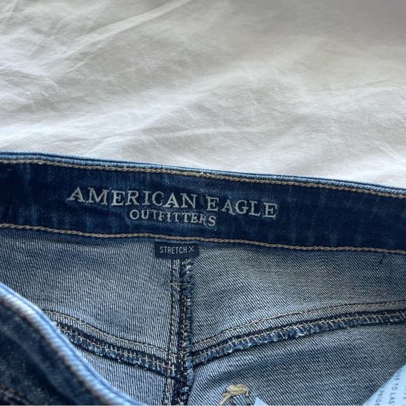 High Rise Dark Wash American Eagle Skinny Jeans Ne(X)t Level Stretch - Picture 5 of 7